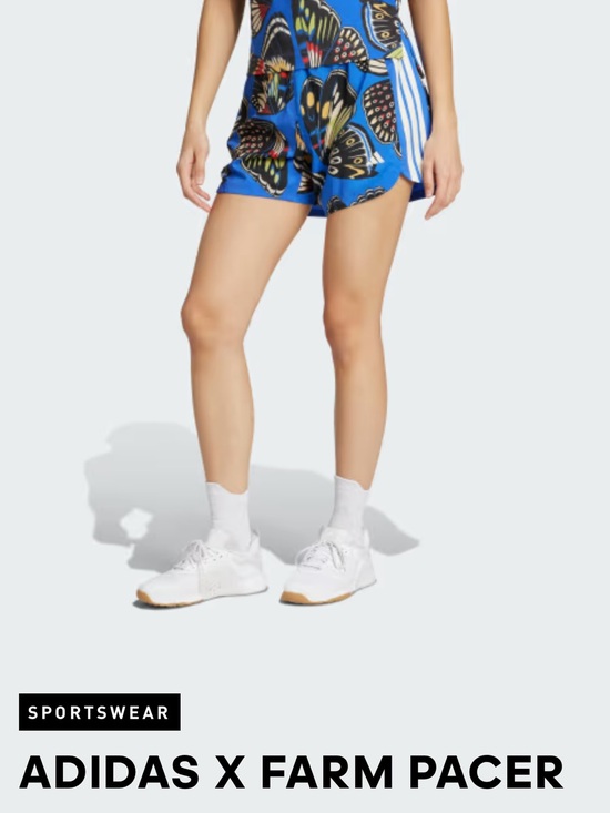 adidas Pants - Adidas Farm Rio Blue Printed Women's Shorts